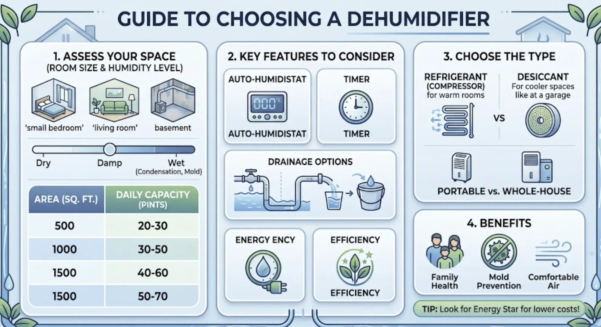 Parameters to Consider When Choosing a Dehumidifier